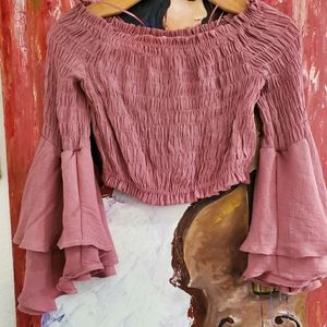 Off the shoulder crop top